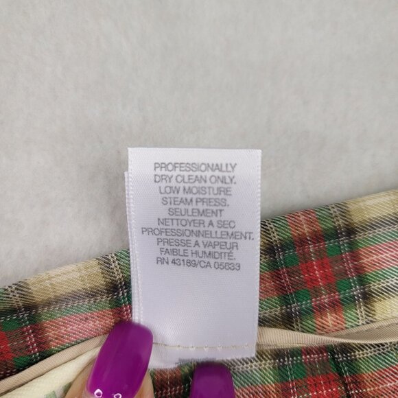 Susan Bristol Tartan Plaid Pleated Midi Skirt Size 14P Fringed Kilt Deadstock US - Picture 6 of 10